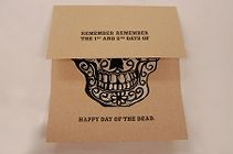 Day of the Dead greeting card bottom opened